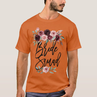 Bruid Beste Vriendin Squad Bloemige Bruiloftsshowe T-shirt