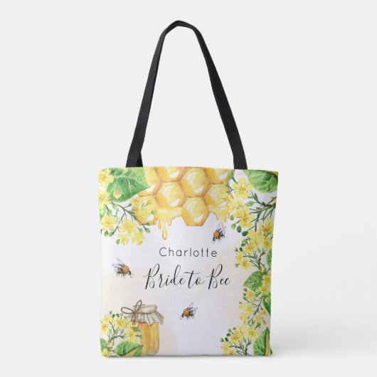 Bruid bijen hommels honing gele bloemen tote bag (Achterkant)