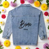 Bruid Black Script Trouw Denim Jacket