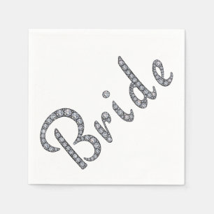 Bruid bling papier servet