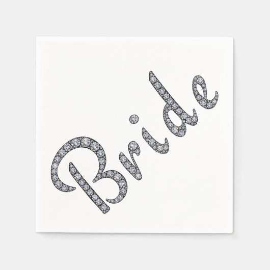 Bruid bling papier servet (Voorkant)