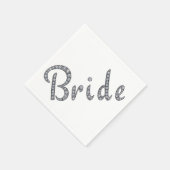 Bruid bling papier servet (Hoek)