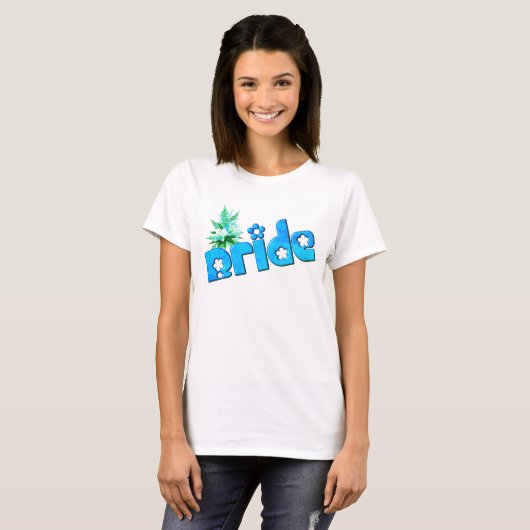 Bruid Bloem Boeket Schattige Huwelijksfeest T-shirt (Voorkant volledig)