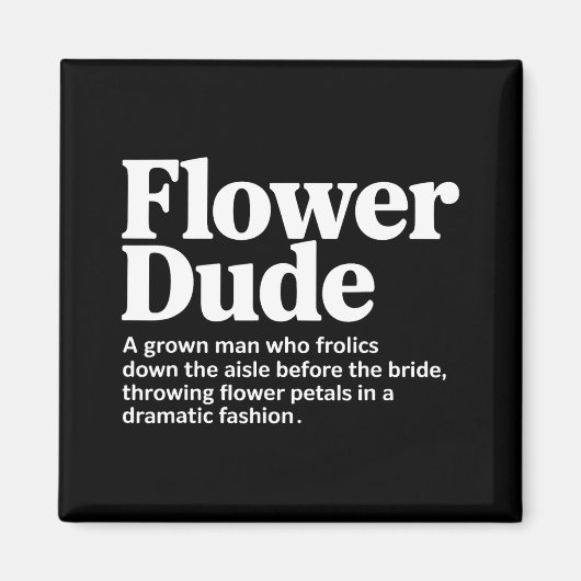 Bruid Bloem Kerel Definitie Magneet (Voorkant)
