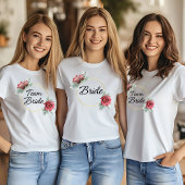 Bruid Bloemen Ontwerp voor Bachelorette Party T-shirt