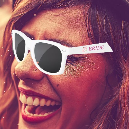 Bruid Bloemen Plezier Plastic Zonnebril