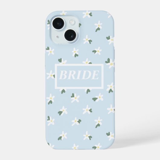 Bruid bloemen telefoonhoesje iPhone 15 case (Achterkant)