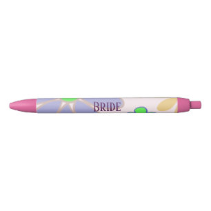 Bruid Bloemen Waardering Zwarte Inkt Pen
