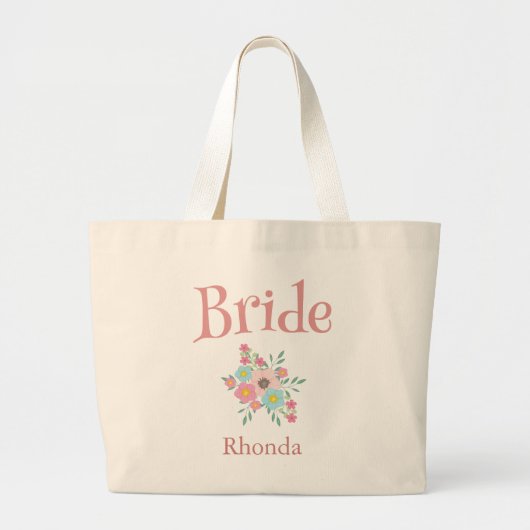 Bruid bloemig grote tote bag (Voorkant)