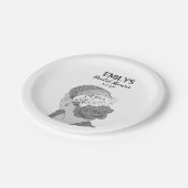 Bruid Blond Bloemige Welkom Bruiloft Feest Papieren Bordje (Gekanteld)