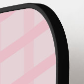 Bruid Blozend En Theeroos Roze Gingham Patroon Pickleball Paddle (Links Detail)