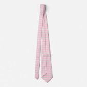 Bruid Blozend En Theeroos Roze Gingham Patroon Stropdas (Achterkant)