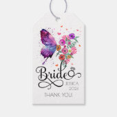 Bruid boho bloemenvlinder gunst cadeau Label Cadeaulabel (Voorkant)