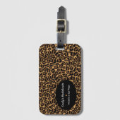 Bruid Boujee Trendy Luipaardprint Bagagelabel (Voorkant (verticaal))