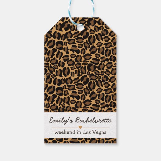 Bruid Boujee Trendy Luipaardprint  Cadeaulabel (Achterkant)