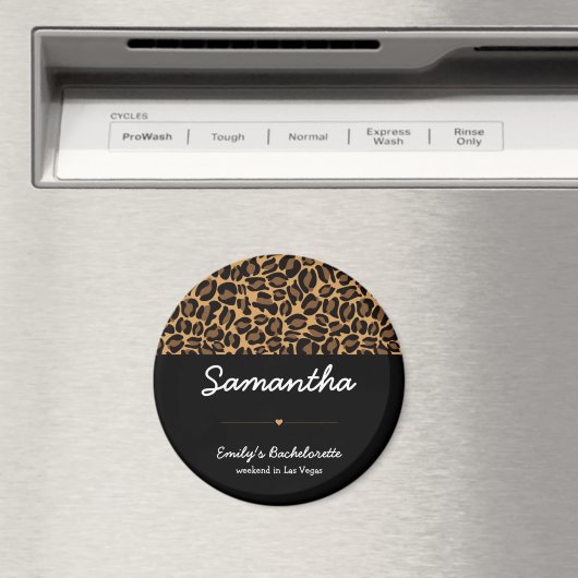 Bruid Boujee Trendy Luipaardprint  Magneet (Insitu (Vaatwasser))