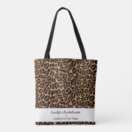 Bruid Boujee Trendy Luipaardprint  Tote Bag (Achterkant)