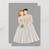 Bruid & Bruid Save The Date (Voorkant / Achterkant)