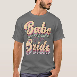 Bruid Bruid Trendy Retro Bruidsmeisjes Trouw  T-shirt