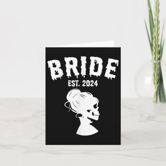Bruid Bruidegom 2024 Skelet koppels matching bruil Kaart (Voorkant)