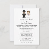 Bruid & bruidegom - 3x5 Couple's Douche uitnodigin Kaart (Voorkant)