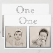 Bruid Bruidegom Aangepaste Leeftijd Zilver Tafelnu Kaart (Voorkant / Achterkant)