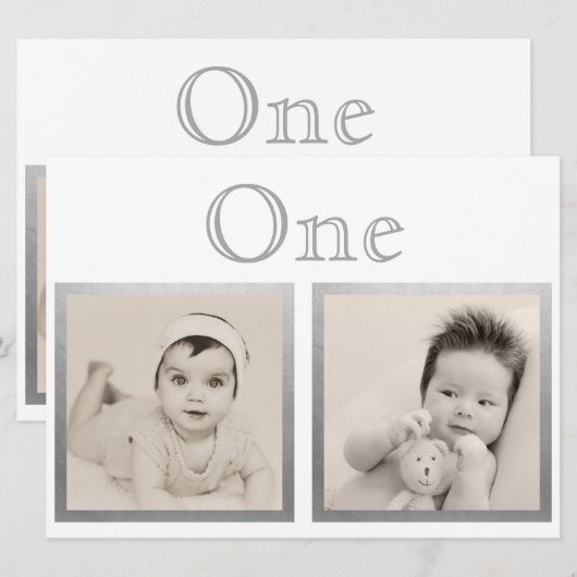 Bruid Bruidegom Aangepaste Leeftijd Zilver Tafelnu Kaart (Voorkant / Achterkant)