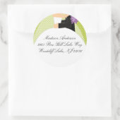 Bruid & bruidegom adreslabel Sticker (Tas)