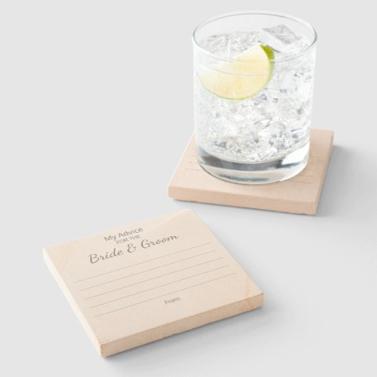 Bruid & Bruidegom Advies Onderzetters (Zijkant)