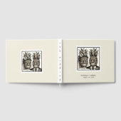 Bruid & bruidegom Aloha Ananas Tiki Bruiloft Gastenboek (Volledig)