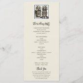 Bruid & bruidegom Aloha ananas Tiki huwelijksprogr Programmakaart (Achterkant)