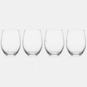 Bruid, bruidegom, beste man, bruidsmeisje Elegante Wijnglas Zonder Voet (Links)