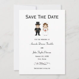 Bruid & Bruidegom - Bewaar de datum Save The Date