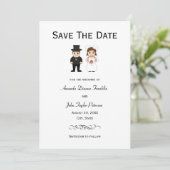 Bruid & Bruidegom - Bewaar de datum Save The Date (Staand voorkant)