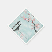 Bruid & Bruidegom Blauw Theme Wedding Servet (Hoek)