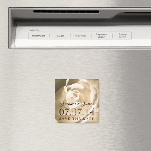 Bruid bruidegom Bloemen Bewaar de datum Magneten (Insitu (Vaatwasser))