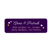 Bruid bruidegom bruiloft adressing liefde harten P Etiket (Voorkant)