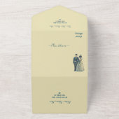 bruid bruidegom bruiloft alles in één uitnodiging (Buitenkant)