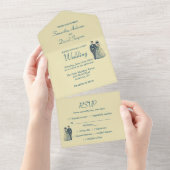 bruid bruidegom bruiloft alles in één uitnodiging (Afscheurbaar)