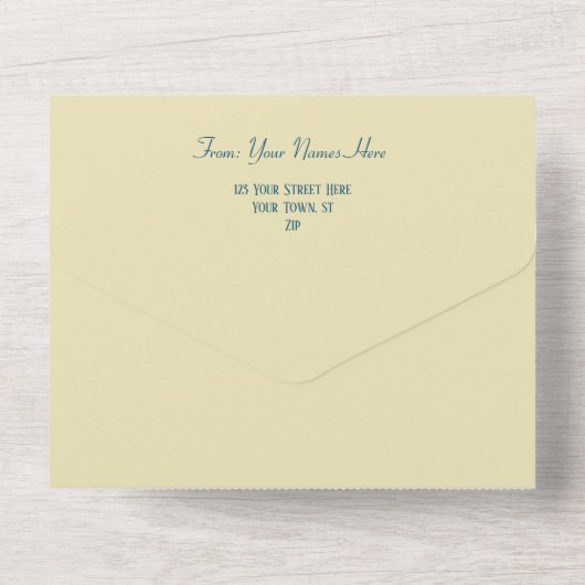 bruid bruidegom bruiloft alles in één uitnodiging (Achterkant)