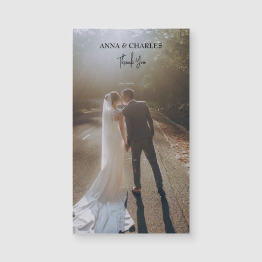 Bruid bruidegom bruiloft dank u magnetische fotoka (Voorkant)