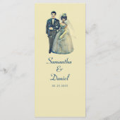 bruid bruidegom bruiloft receptie diner menu (Achterkant)