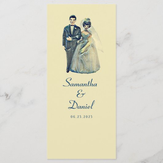  bruid bruidegom bruiloft receptie diner menu (Achterkant)