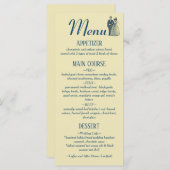  bruid bruidegom bruiloft receptie diner menu (Voorkant / Achterkant)