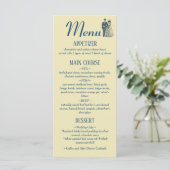 bruid bruidegom bruiloft receptie diner menu (Staand voorkant)