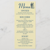 bruid bruidegom bruiloft receptie diner menu (Voorkant)