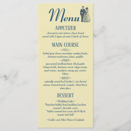  bruid bruidegom bruiloft receptie diner menu
