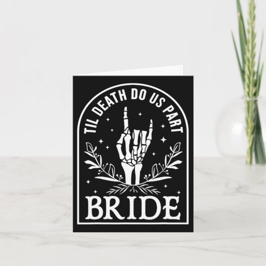 Bruid bruidegom bruiloft Verloving Halloween paar Kaart (Voorkant)