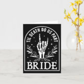 Bruid bruidegom bruiloft Verloving Halloween paar Kaart (Gele Bloem)