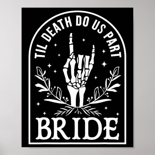 Bruid bruidegom bruiloft Verloving Halloween paar Poster (Voorkant)